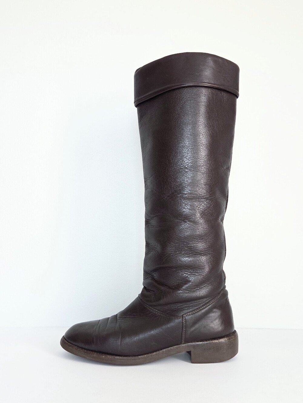 🇨🇦 Vintage Roots Cuffed Leather Riding Boots Made In Canada